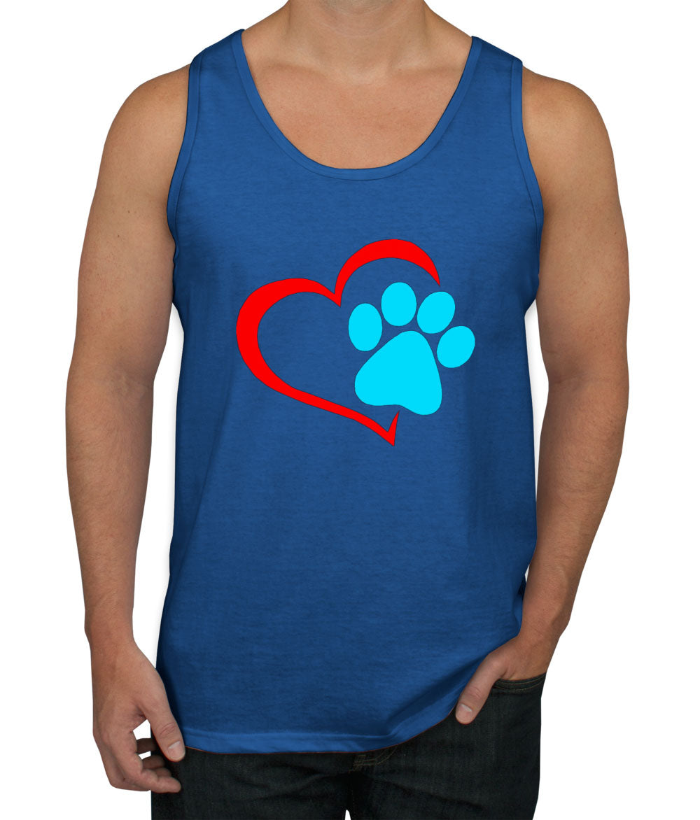 Dog Paw Print Men's Tank Top