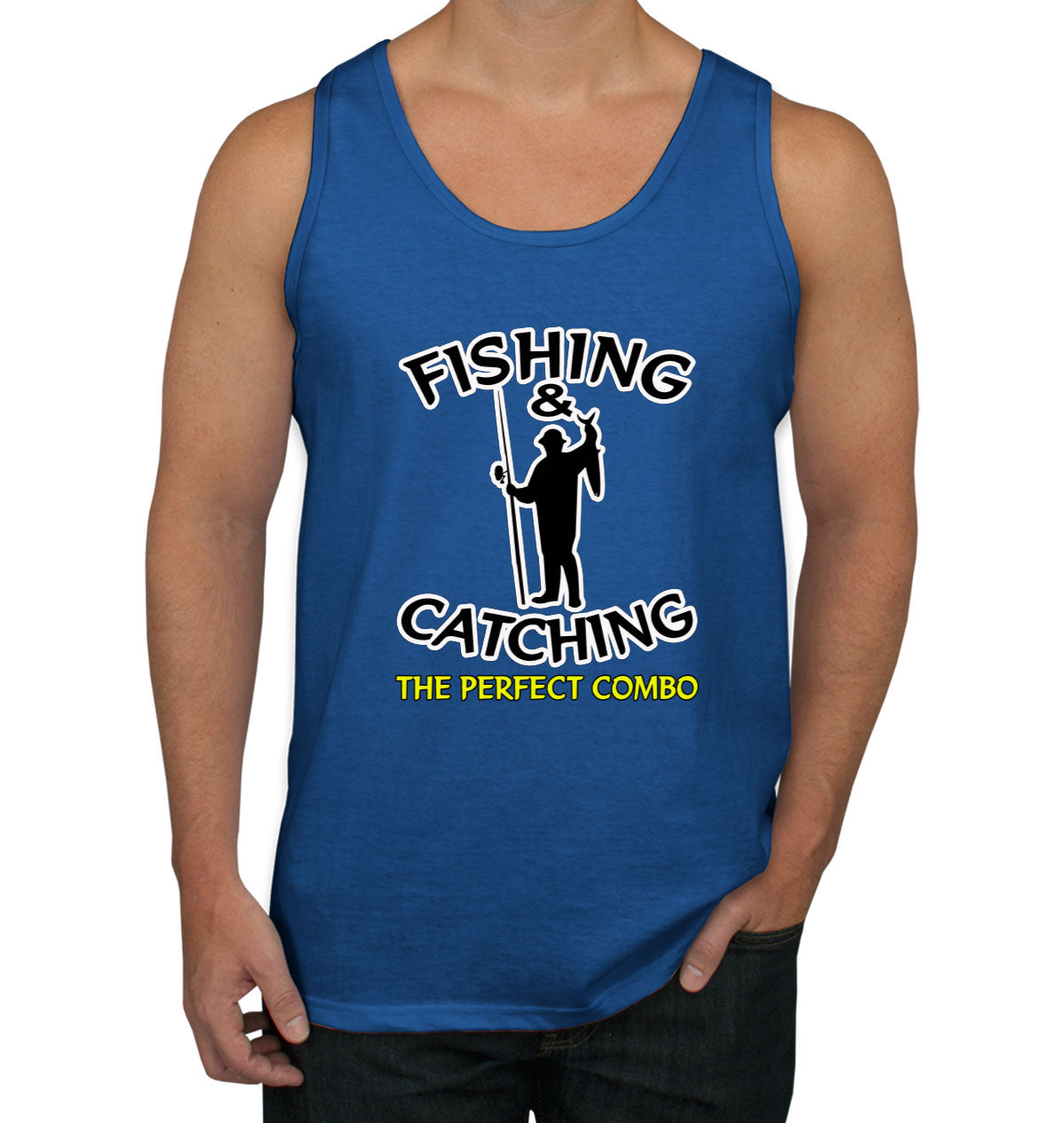 Fishing And Catching The Perfect Combo Retirement Men's Tank Top