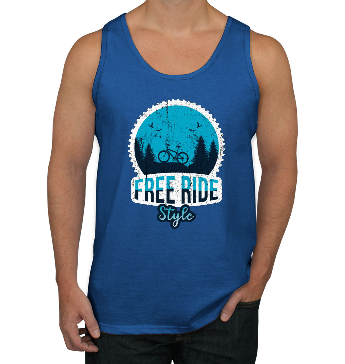 Free Ride Style Bicycle Men's Tank Top