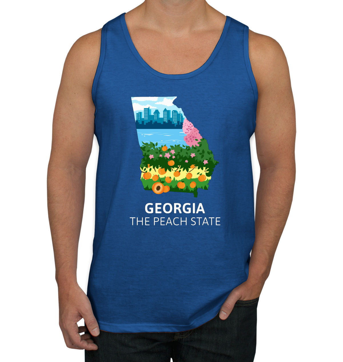 Georgia The Peach State Men's Tank Top