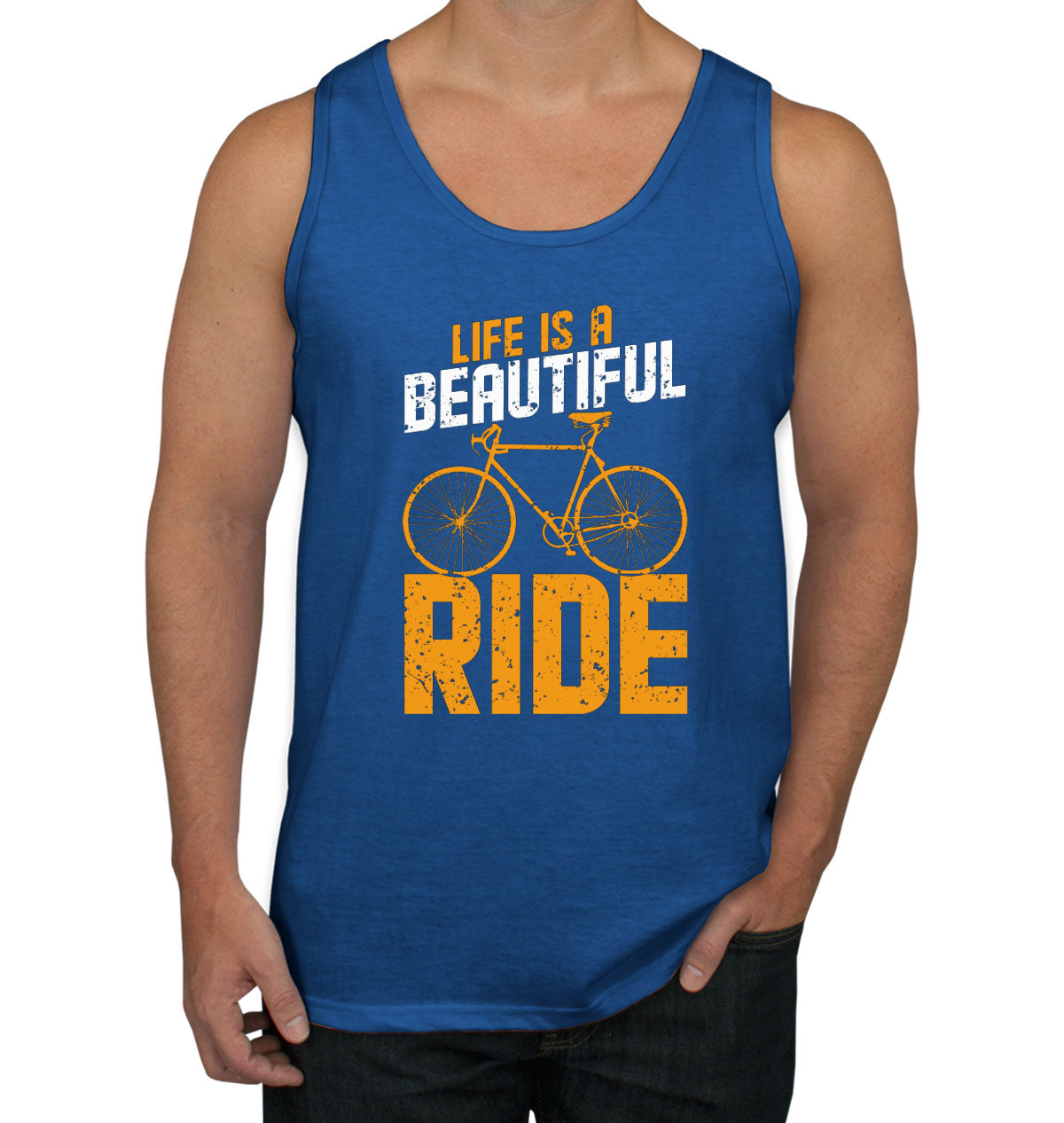 Life Is A Beautiful Ride Bicycle Men's Tank Top