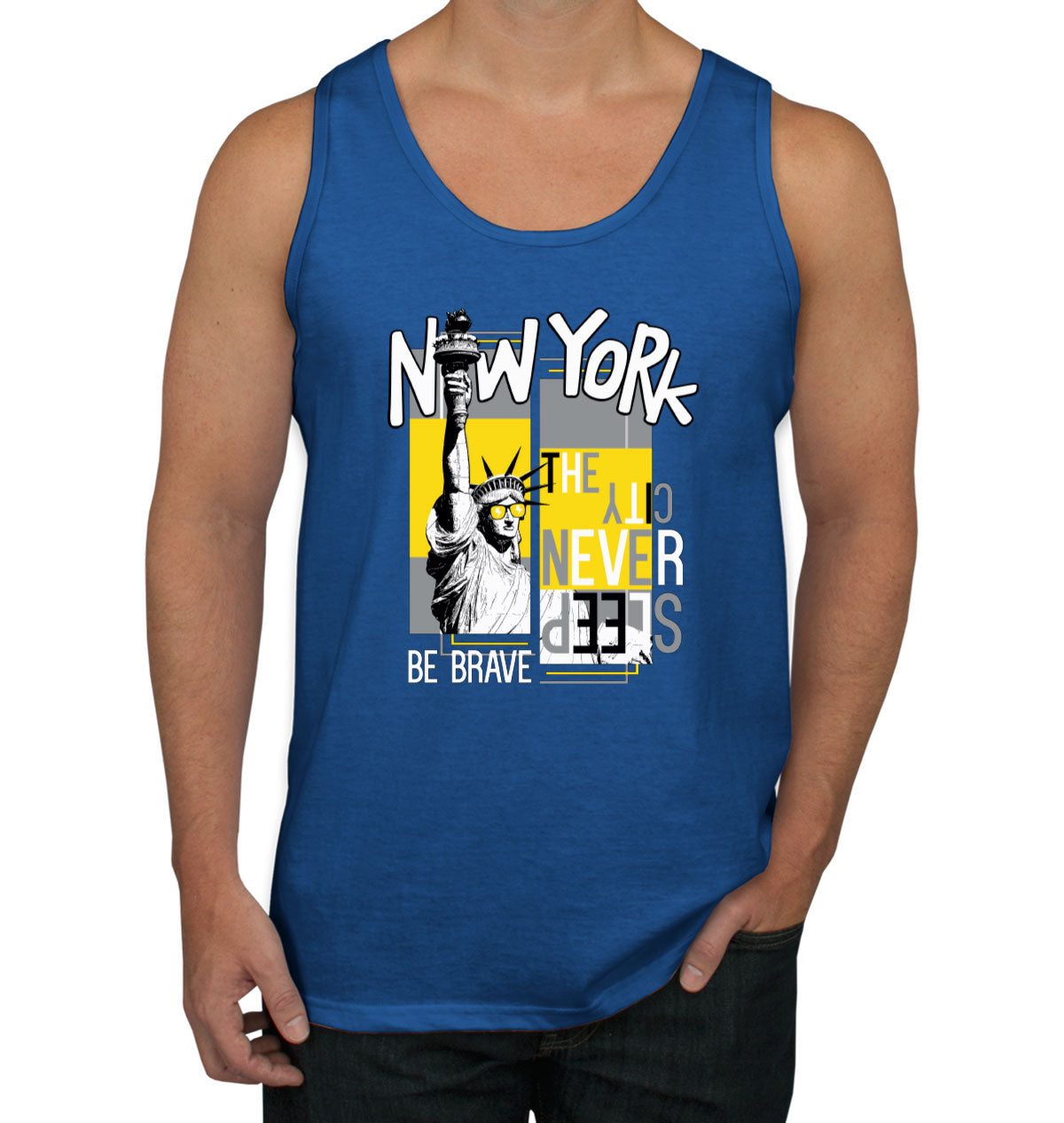 New York The City Never Sleep Men's Tank Top