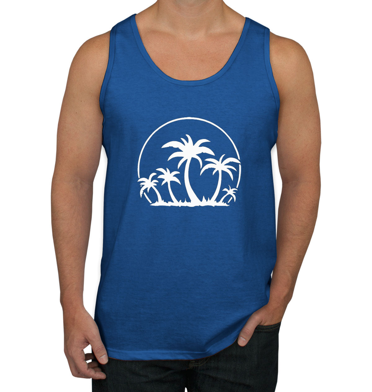 Palm Trees And Sunset Men's Tank Top