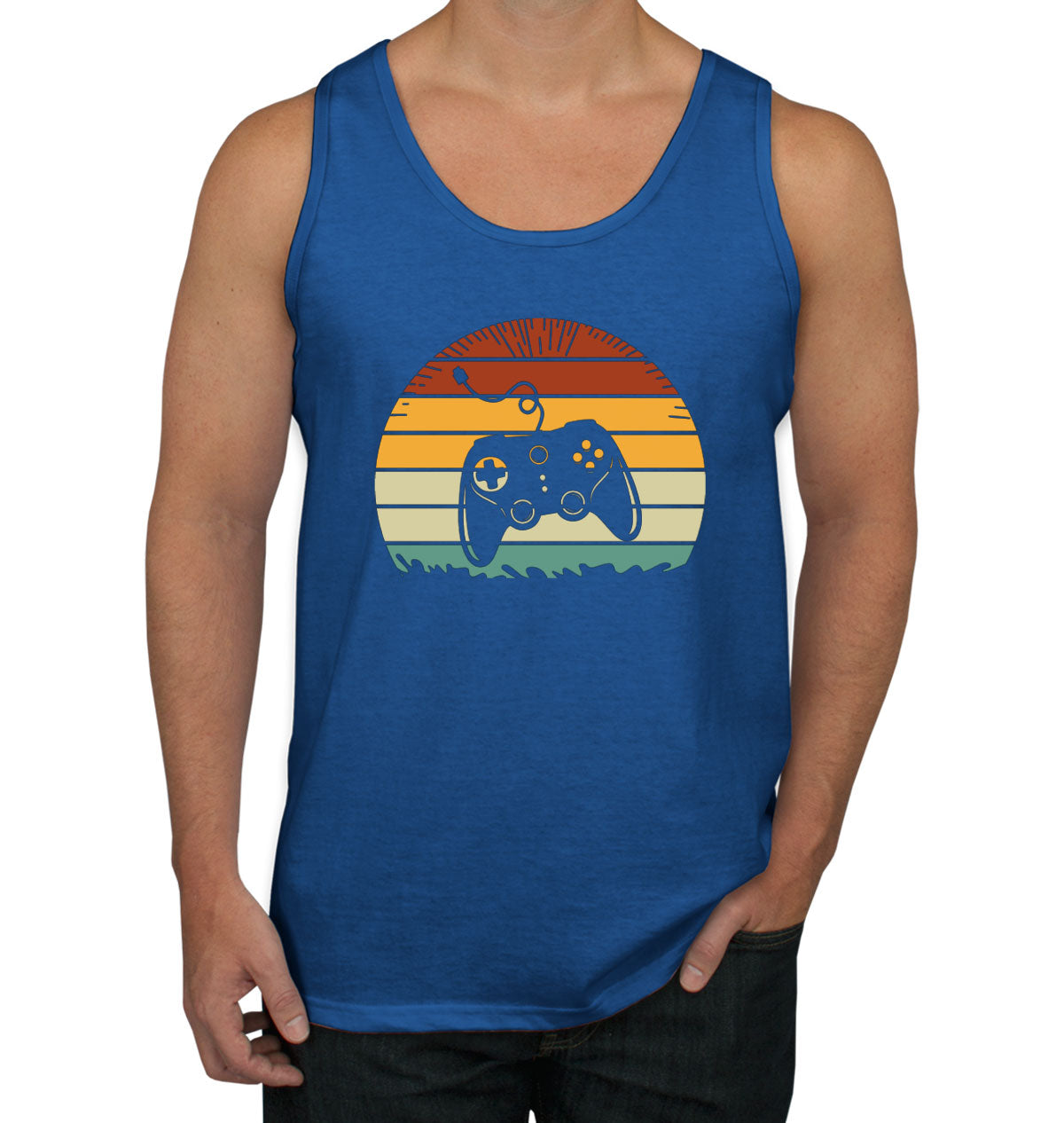 Retro Sunset Gaming Men's Tank Top