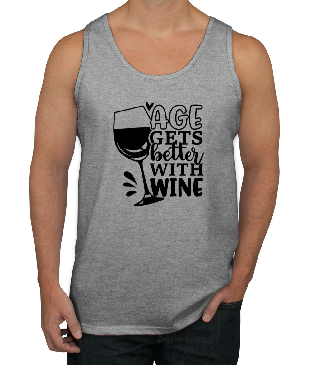 Age Gets Better With Wine Men's Tank Top
