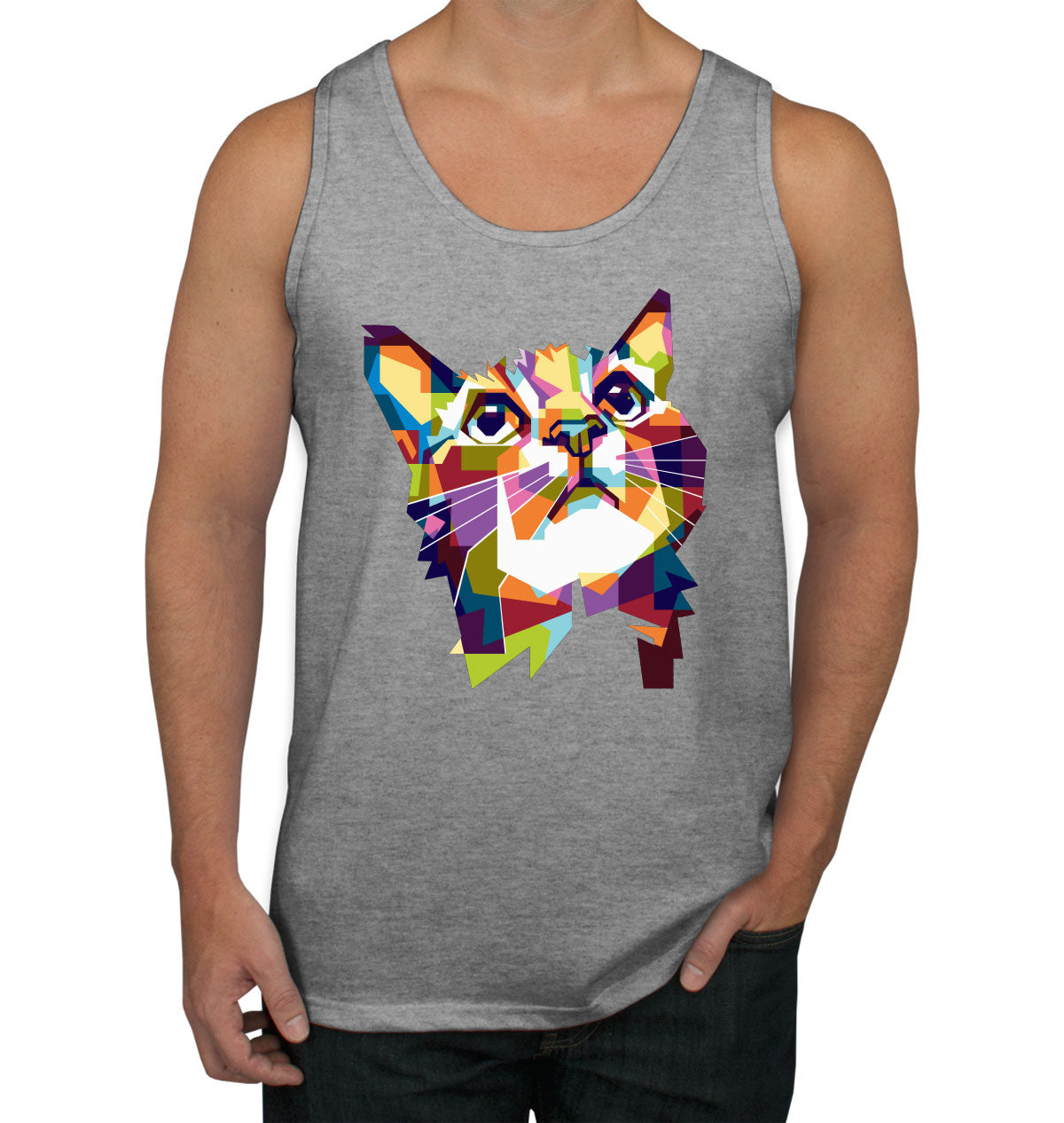 Colorful Cat Men's Tank Top