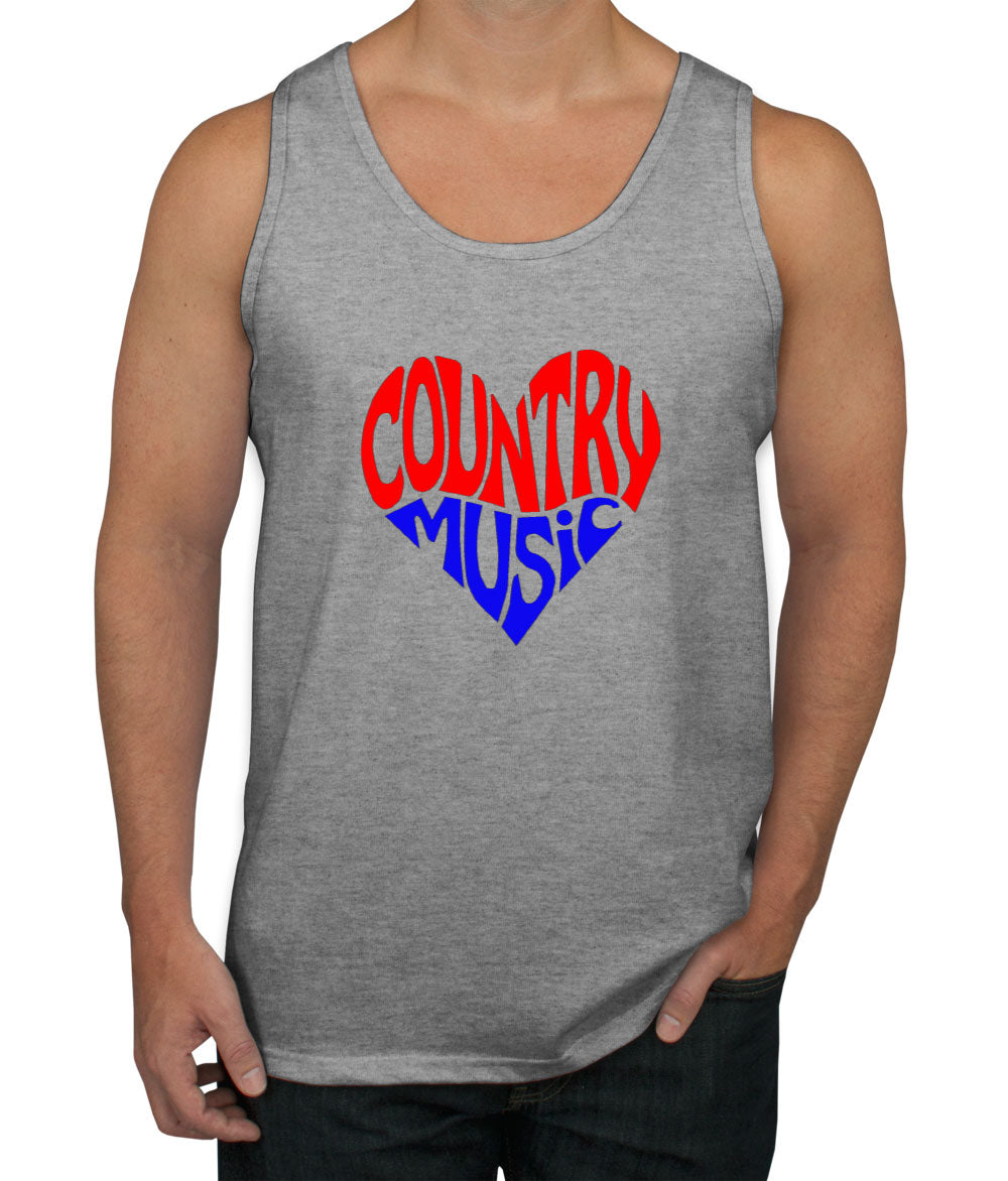 Country Music Heart Men's Tank Top