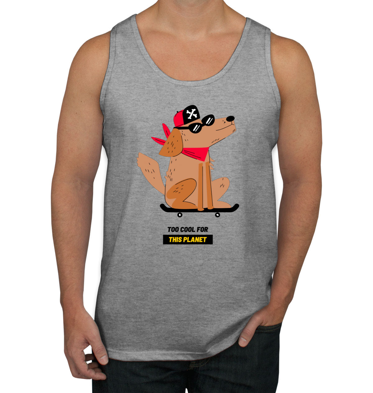 The Dog On A Skateboard Men's Tank Top