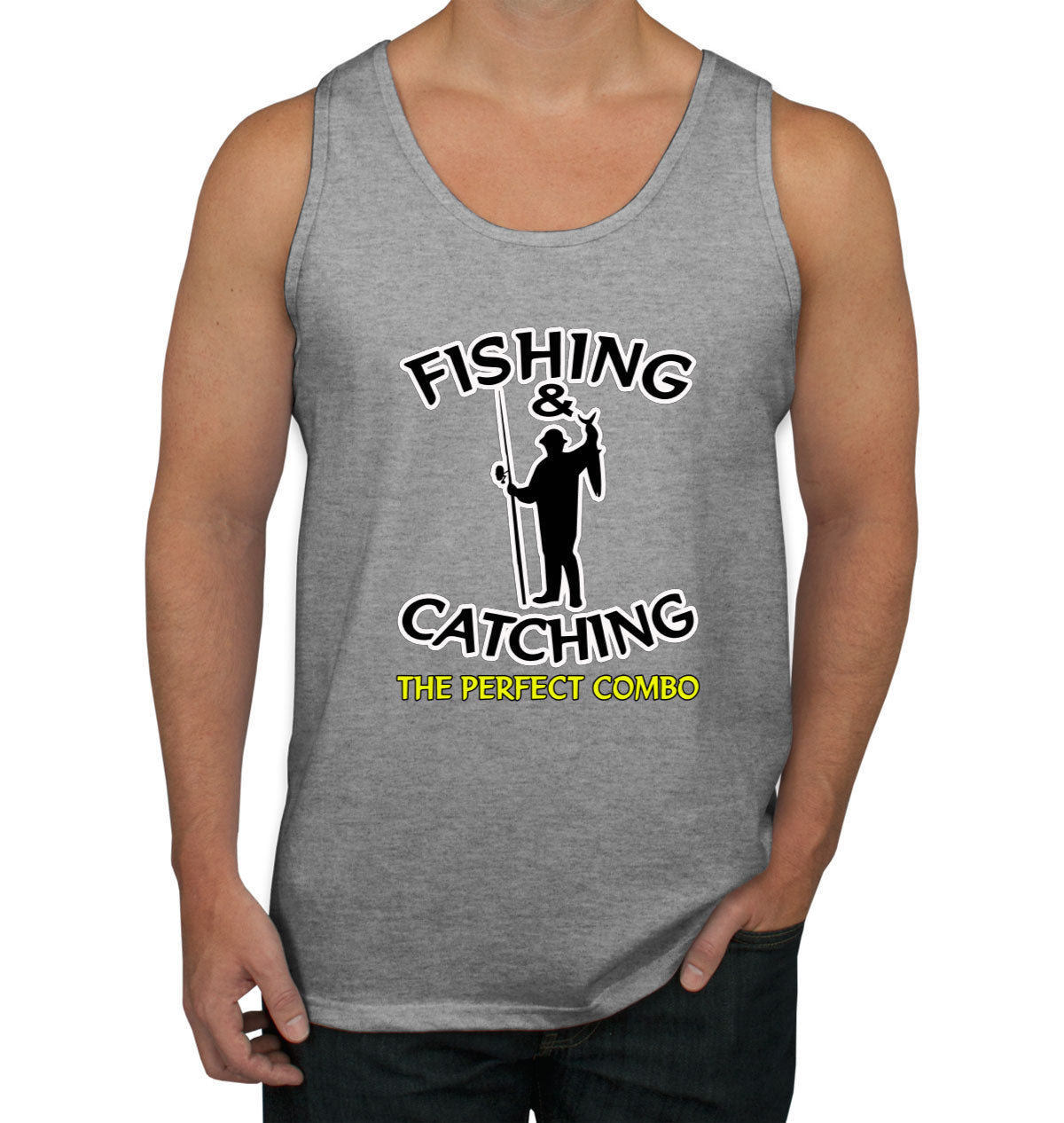 Fishing And Catching The Perfect Combo Retirement Men's Tank Top