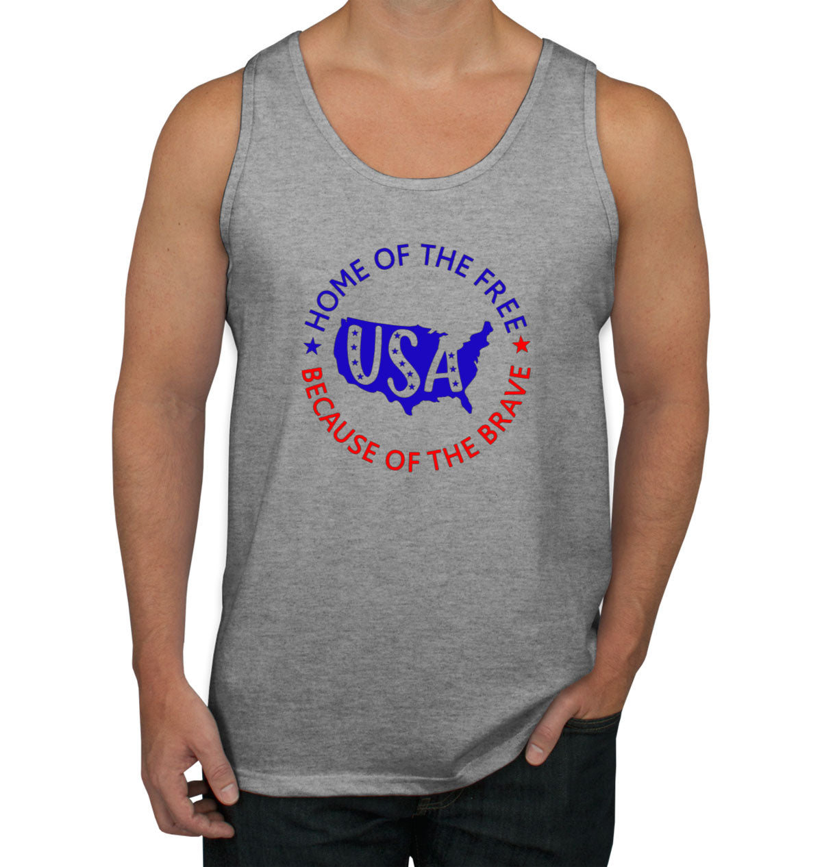 Home Of The Free Because Of The Brave Men's Tank Top