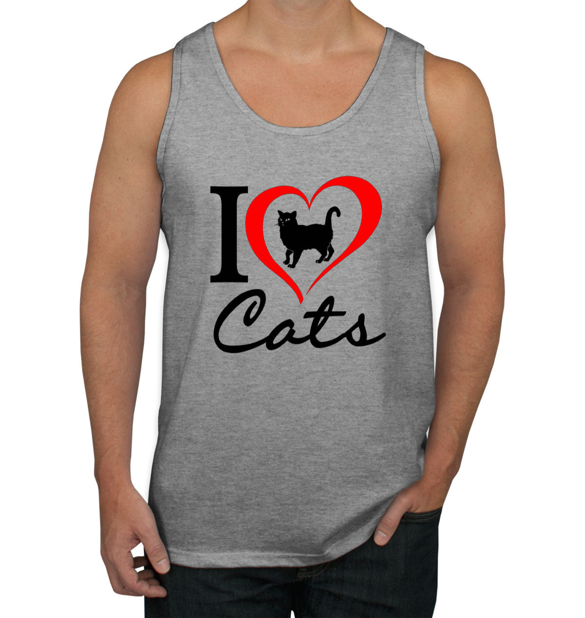 I Love Cats Men's Tank Top