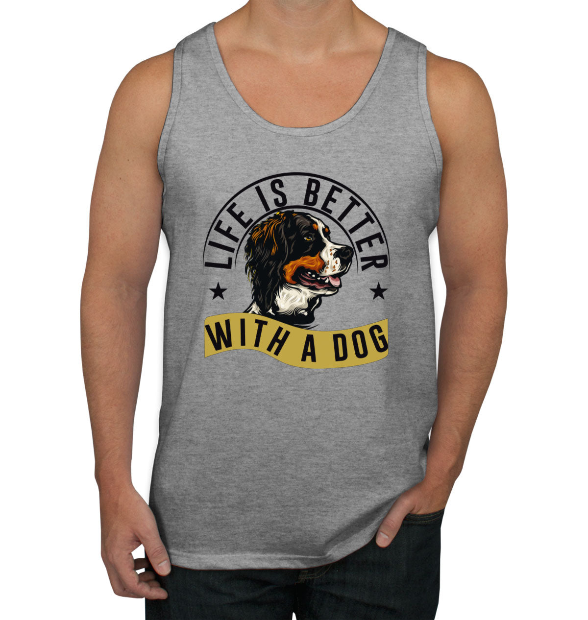 Life Is Better With A Dog Men's Tank Top