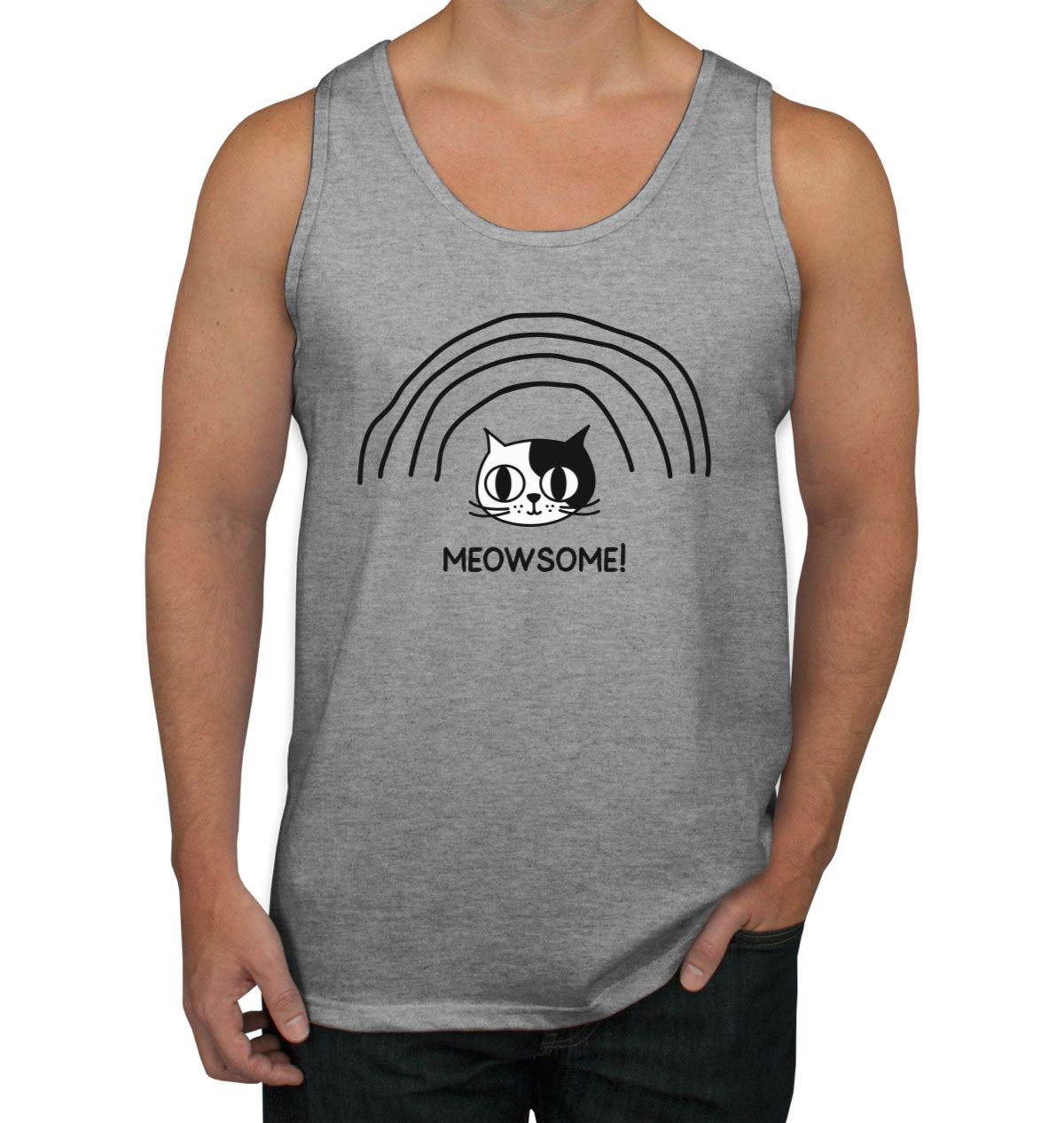 Meowsome! Funny Cat Men's Tank Top