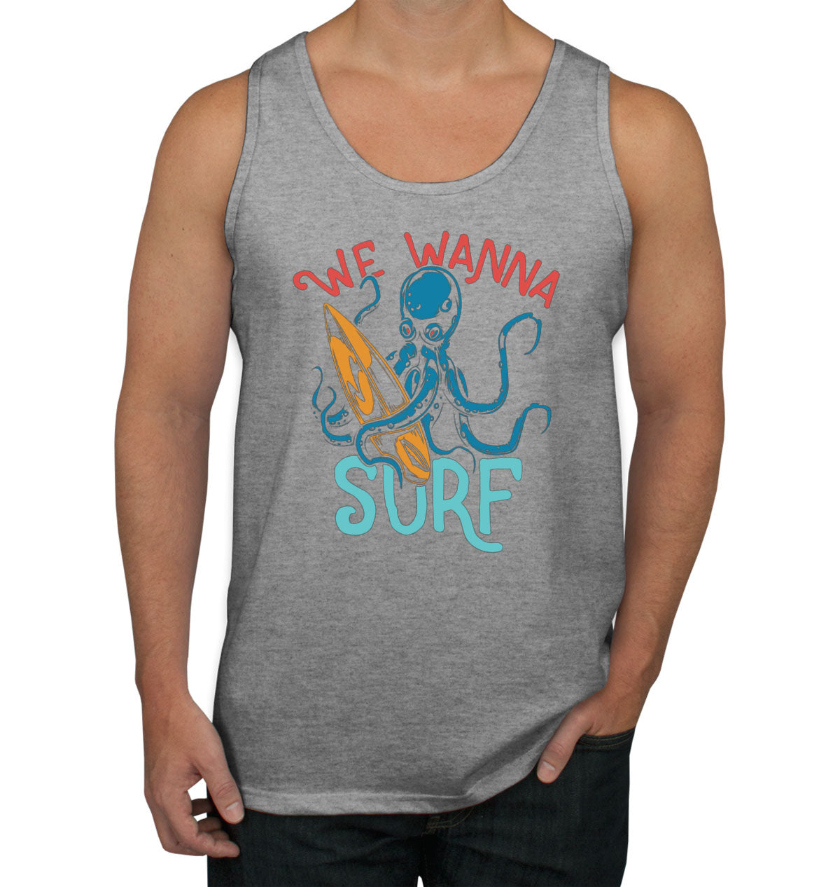 We Wanna Surf Octopus Men's Tank Top