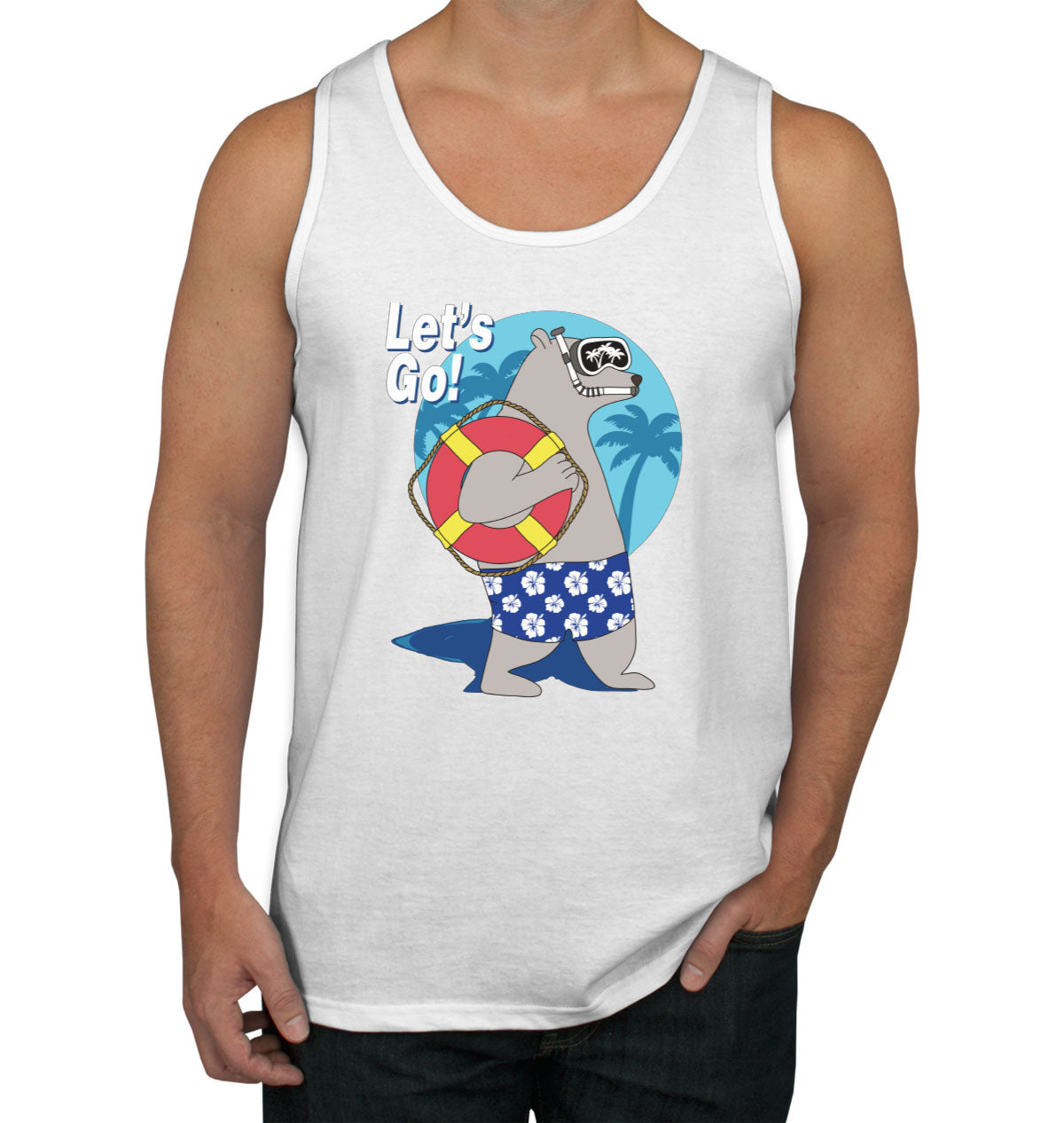 Bear On Vacation Men's Tank Top