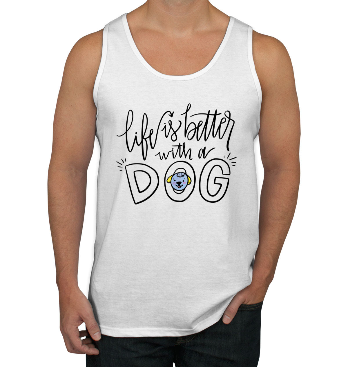 Life Is Better With A Dog Men's Tank Top