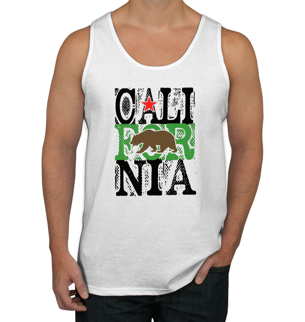 California Republic Bear Men's Tank Top