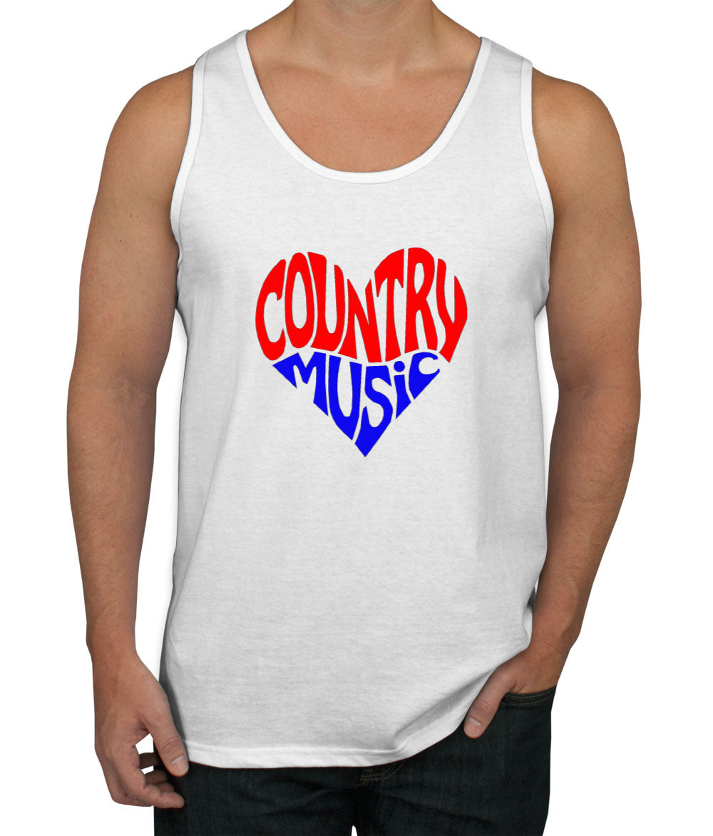 Country Music Heart Men's Tank Top