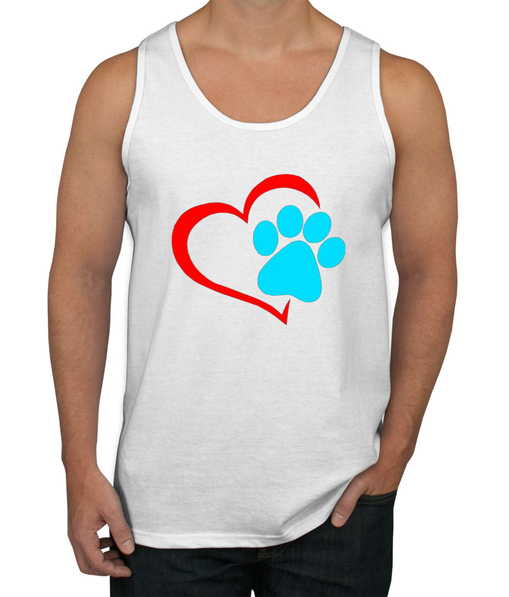 Dog Paw Print Men's Tank Top