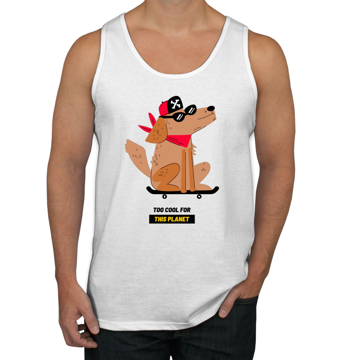 The Dog On A Skateboard Men's Tank Top