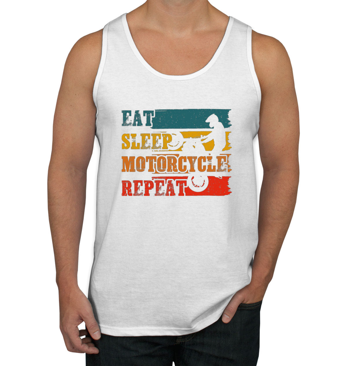 Eat Sleep Motorcycle Repeat Men's Tank Top