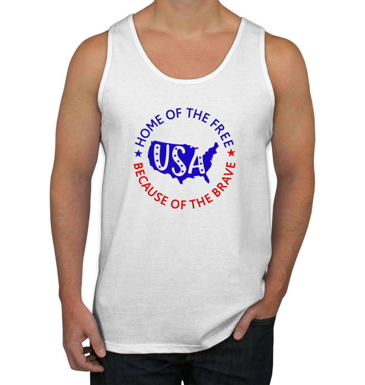 Home Of The Free Because Of The Brave Men's Tank Top