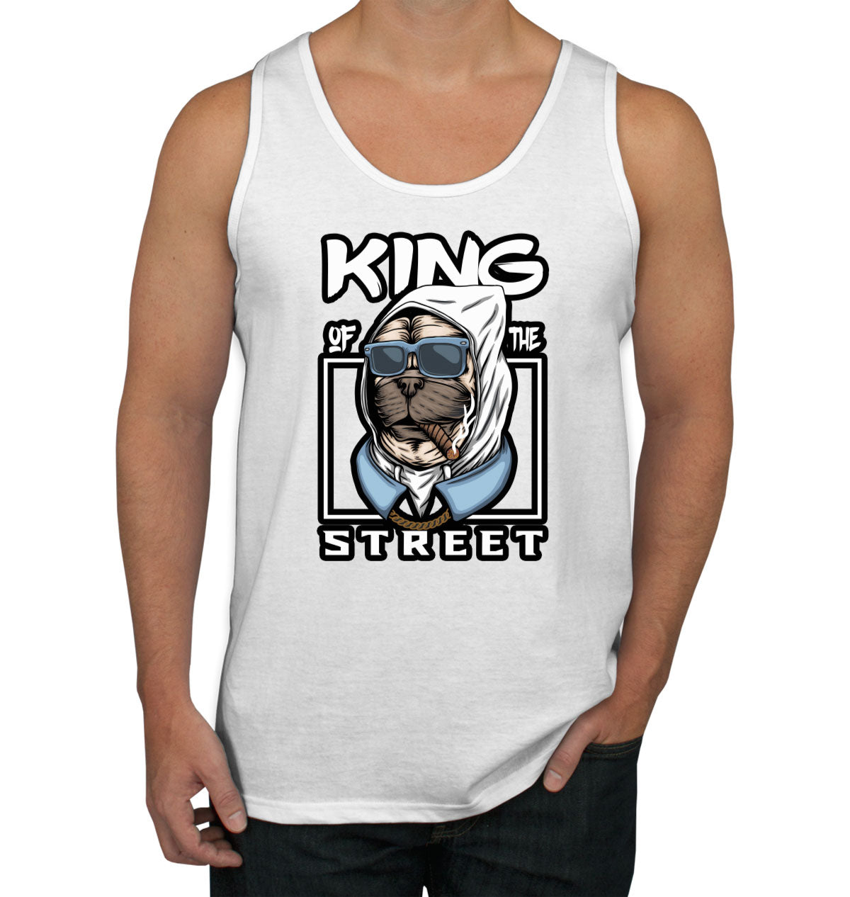 Pug Dog King Of The Street Men's Tank Top