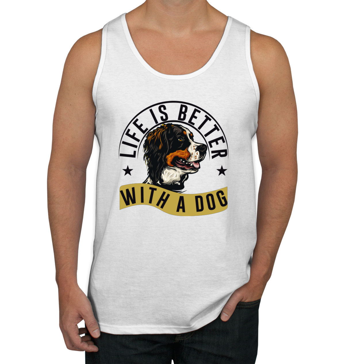 Life Is Better With A Dog Men's Tank Top