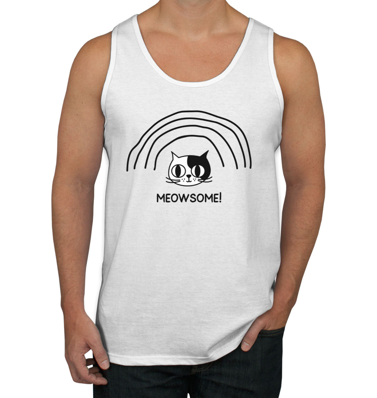 Meowsome! Funny Cat Men's Tank Top