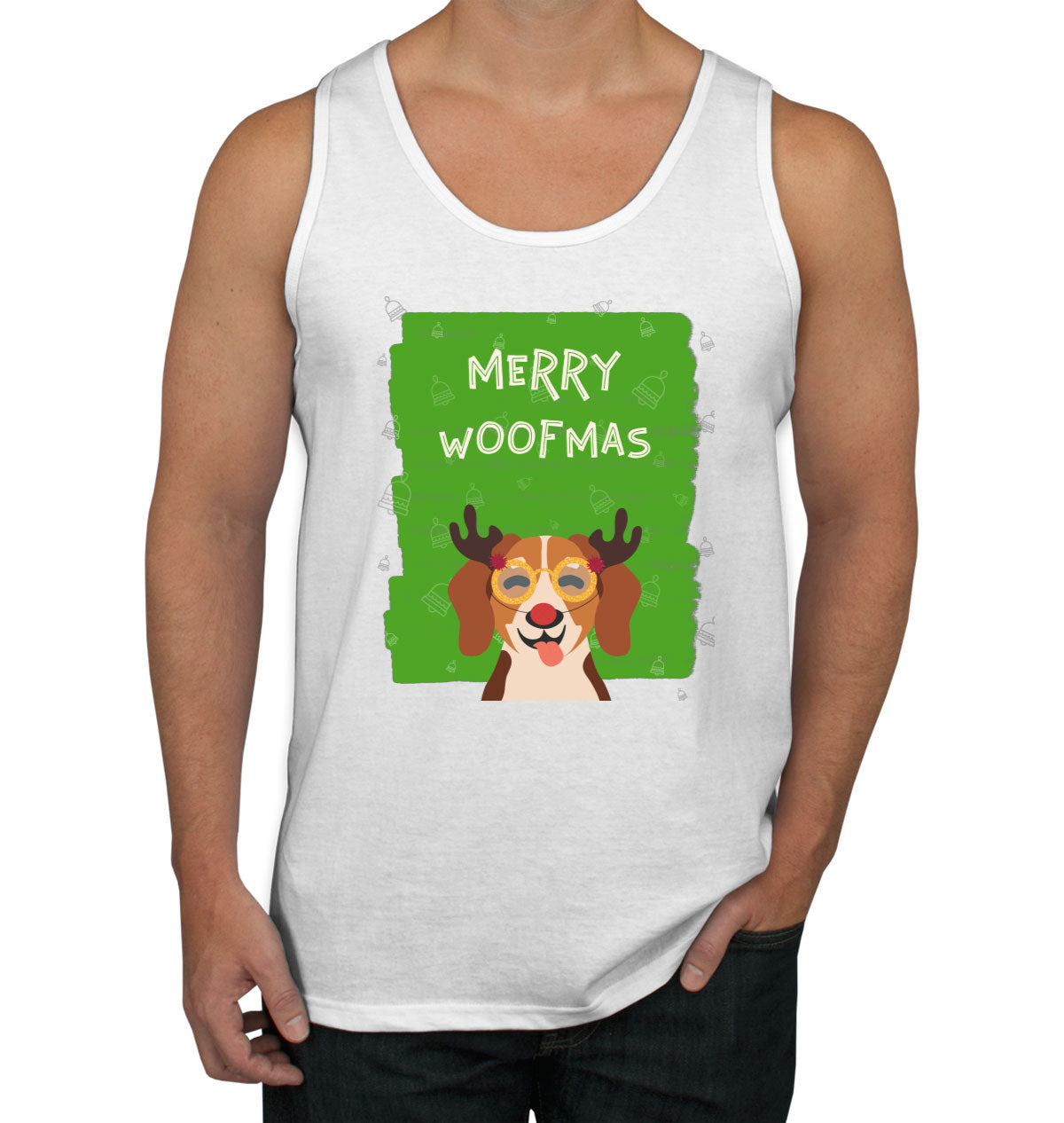 Merry Woofmas Dog Christmas Men's Tank Top