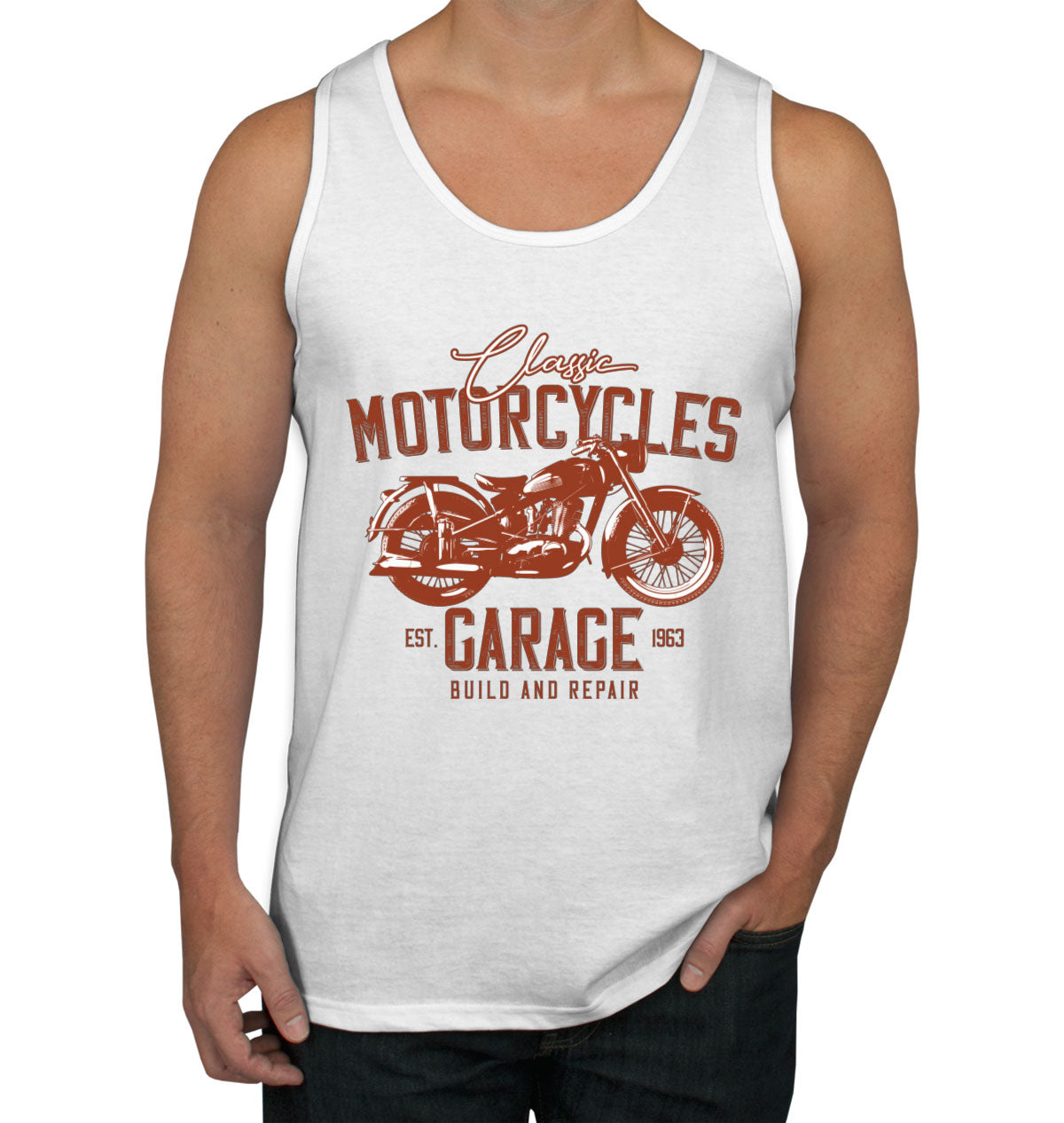 Classic Motorcycles Garage Men's Tank Top