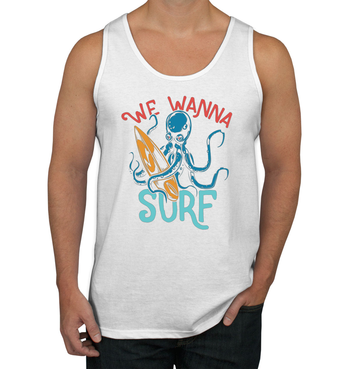 We Wanna Surf Octopus Men's Tank Top