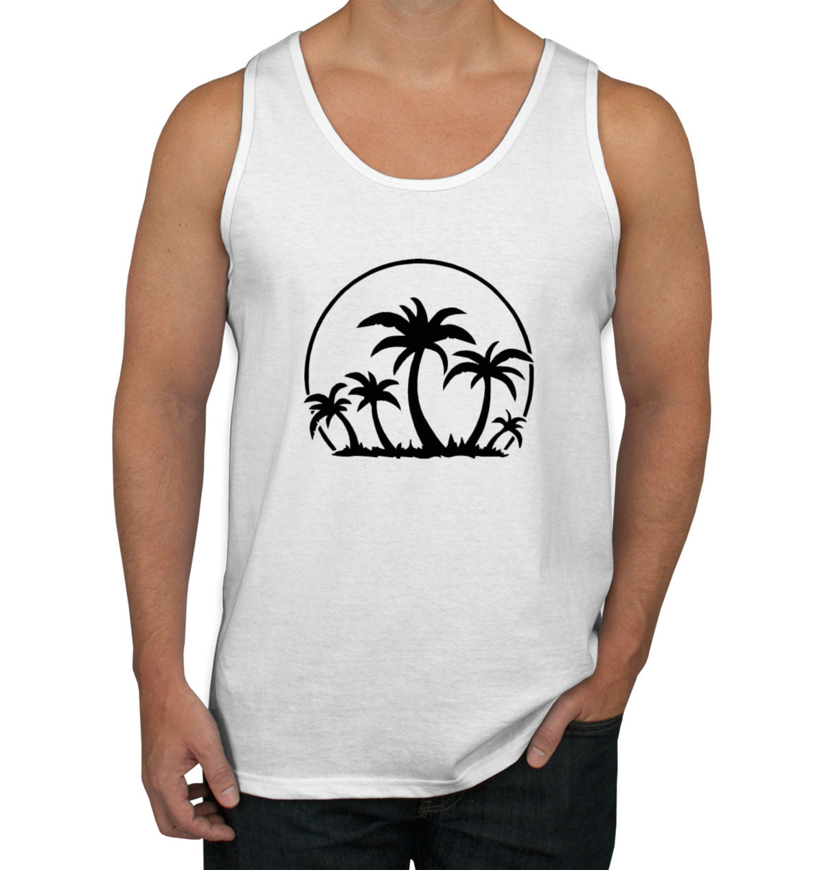 Palm Trees And Sunset Men's Tank Top