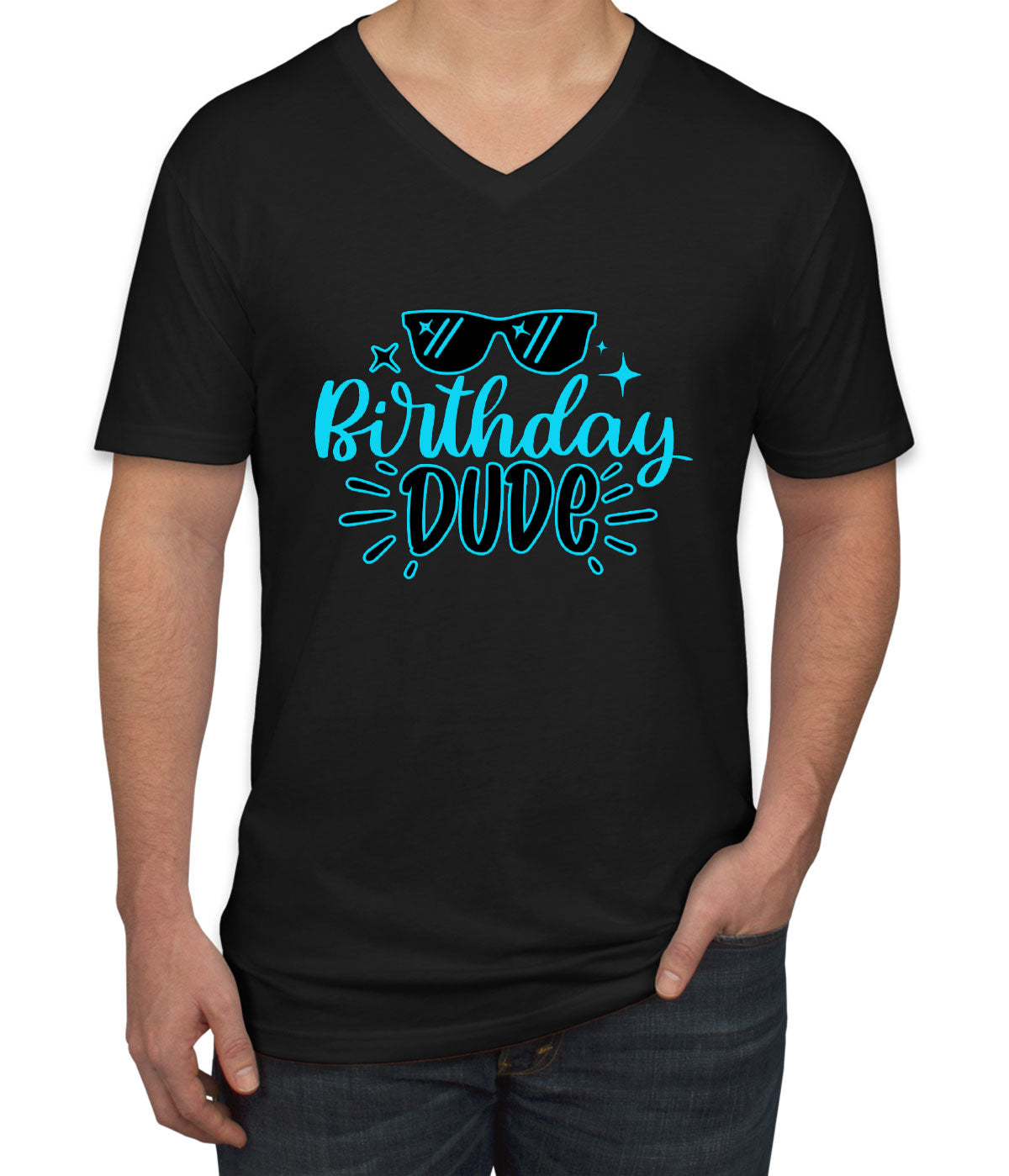 Birthday Dude Men's V Neck T-shirt
