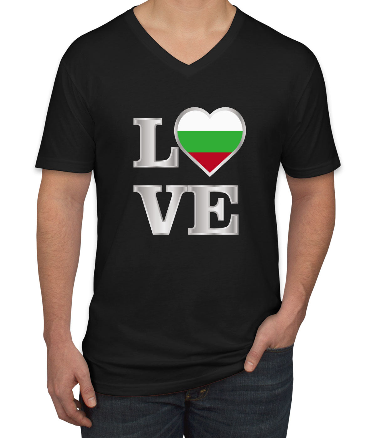 Bulgaria Love Men's V Neck T-shirt