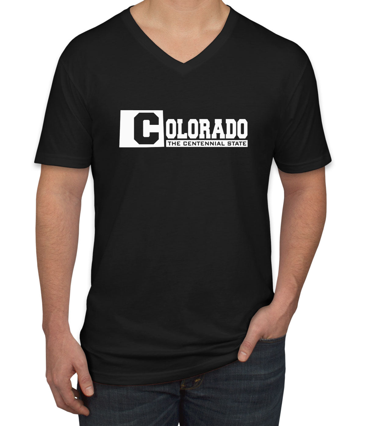 Colorado The Centennial State Men's V Neck T-shirt