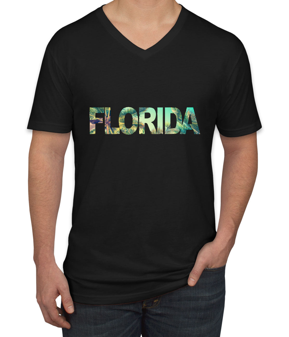 Florida Typography Men's V Neck T-shirt