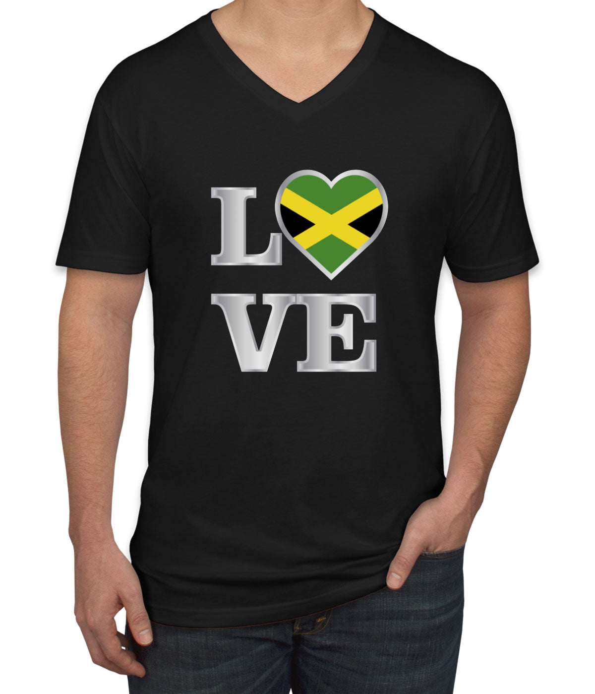 Jamaica Love Men's V Neck T-shirt