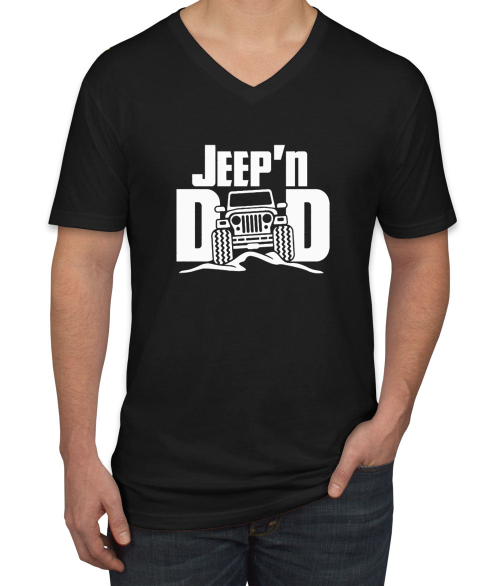 Jeep and Dad Men's V Neck T-shirt