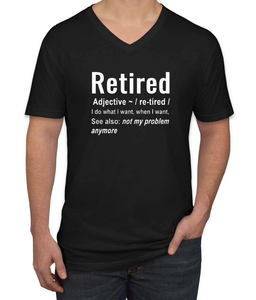 Retired Definition Men's V Neck T-shirt