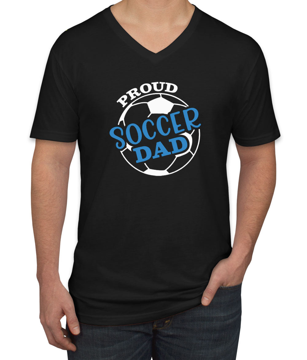 Proud Soccer Dad Men's V Neck T-shirt