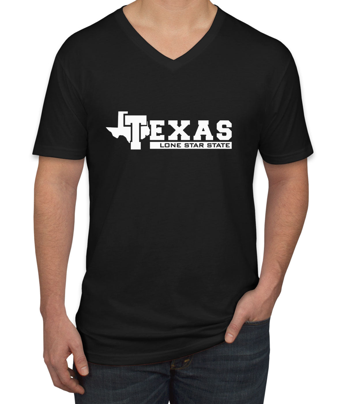 Texas Lone Star State Men's V Neck T-shirt