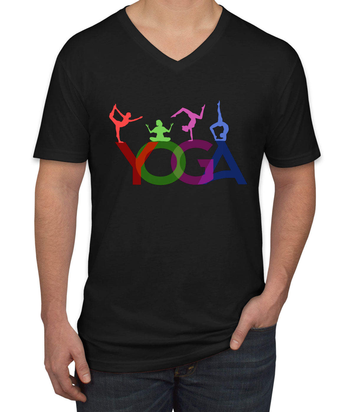 Yoga Men's V Neck T-shirt