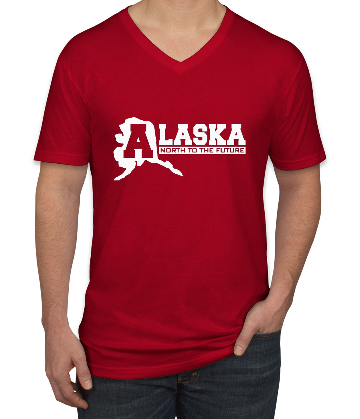 Alaska North To The Future Men's V Neck T-shirt