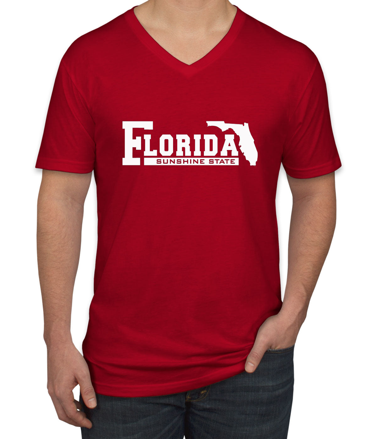 Florida Sunshine State Men's V Neck T-shirt