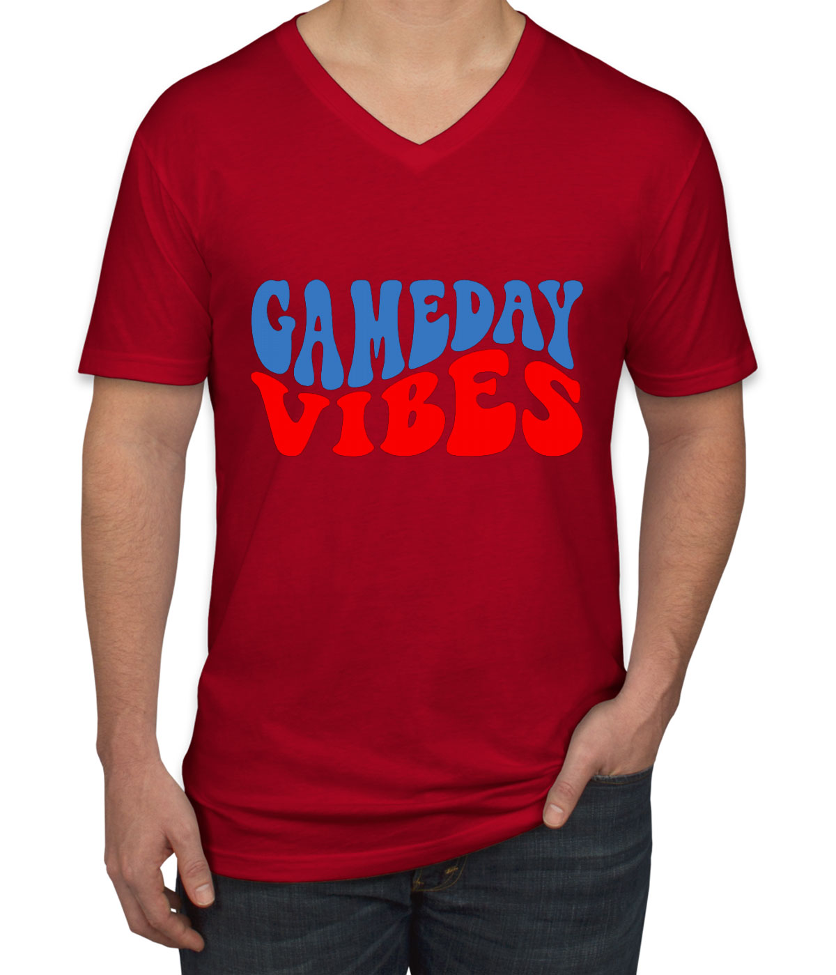 GameDay Vibes Men's V Neck T-shirt
