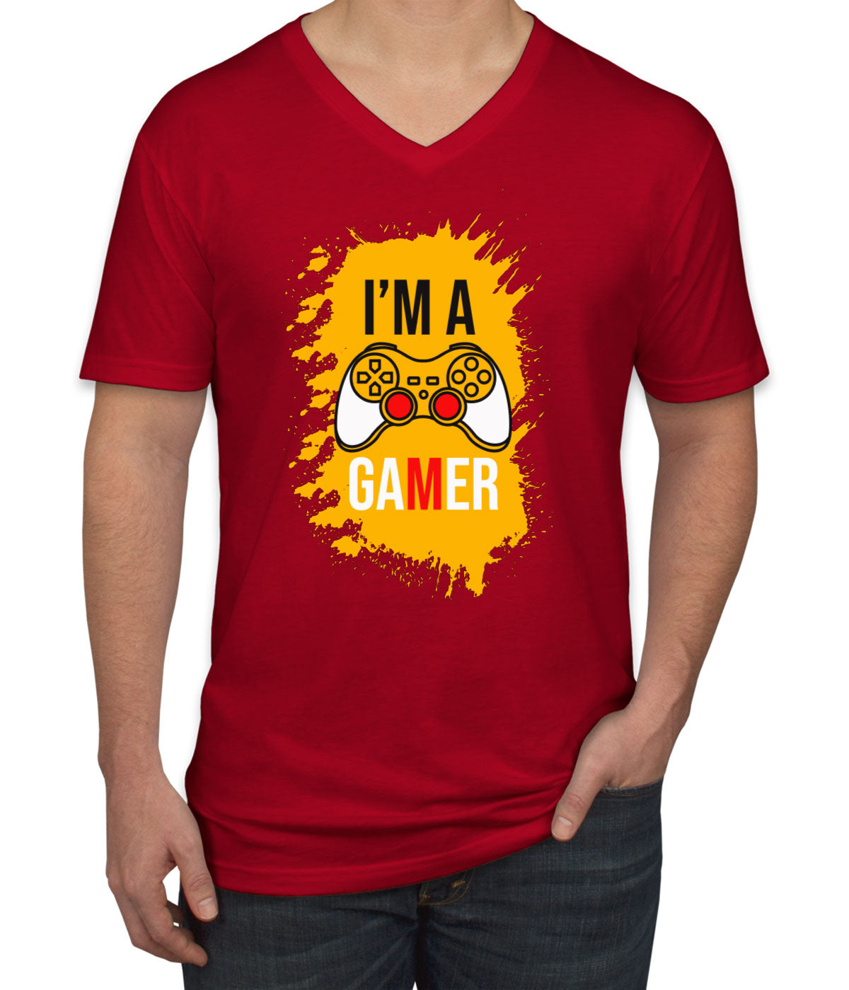 I'm A Gamer Men's V Neck T-shirt