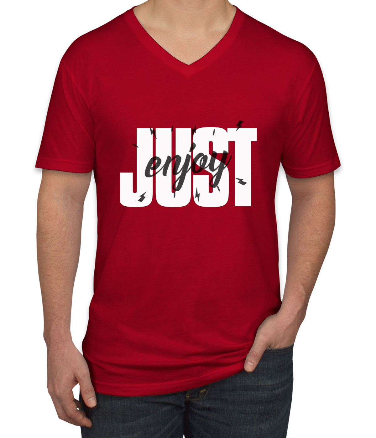 Just Enjoy Men's V Neck T-shirt