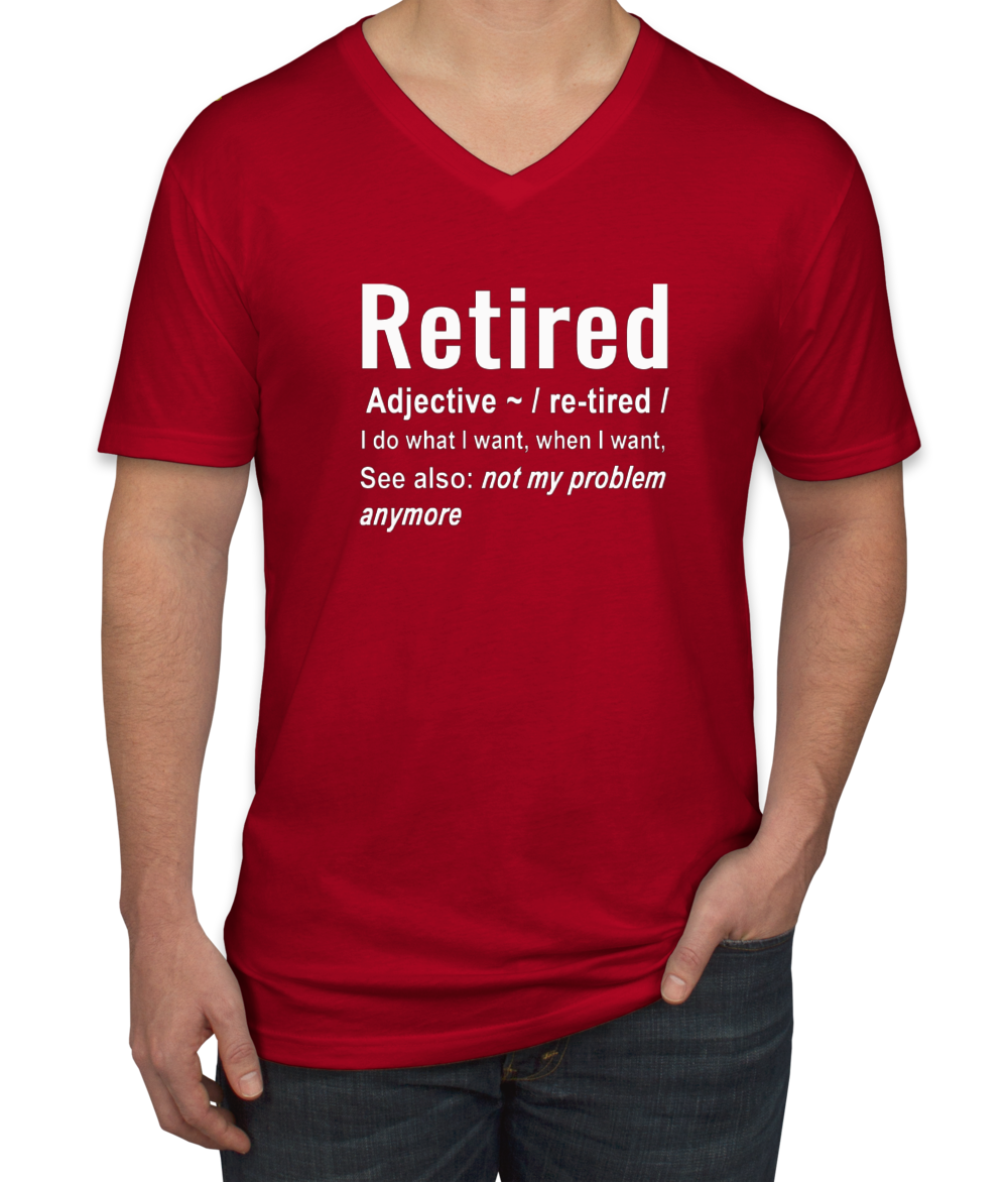 Retired Definition Men's V Neck T-shirt