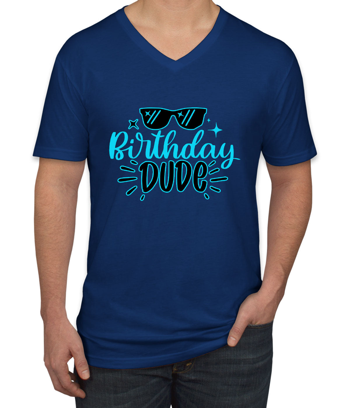 Birthday Dude Men's V Neck T-shirt